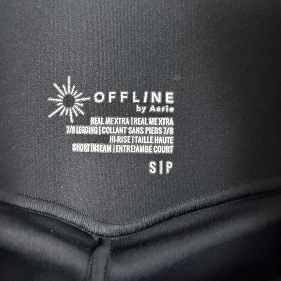 OFFLINE by Aerie Real Me XTRA 7/8 High Rise Legging Black Small Short NWT - Picture 6 of 14